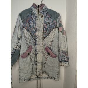 New York Girl Y2K Babydoll Corduroy Denim Quilted Jacket M